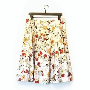 CAbi | Botanical Pleated Flared Skirt